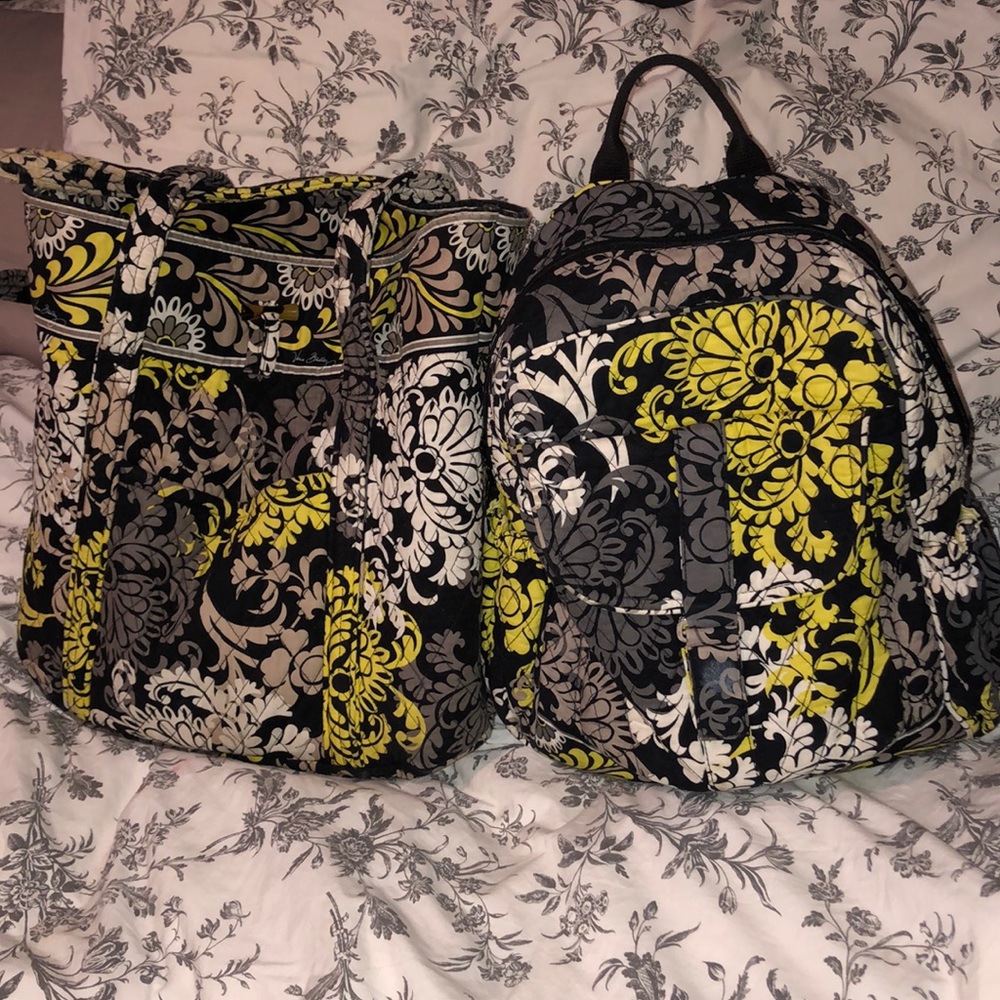 Vera Bradley backpack and tote bag